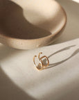 Double Wrap Ear Cuff - Token Jewelry - gold filled ear cuff - minimal design - handmade in Eau Claire, Wisconsin - token jewelry - minimal jewelry design - gold jewelry