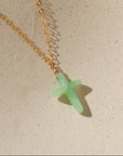 Chrysoprase Cross Charm
