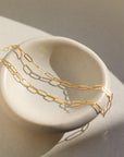gold chain delicate chain cosette chain small paperclip chain Token Jewelry layered chains - Token Jewelry - Eau Claire Jewelry Store - Local Jewelry - Jewelry Gift - Women's Fashion - Handmade jewelry - Sterling Silver Jewelry - Gold filled jewelry - Jewelry store near me