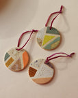 Abstract Round Ornament by Curious Clay