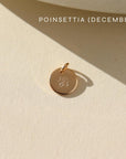 December birth flower charm in 14k gold fill