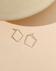 sterling silver diamond shaped earrings