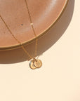 Birth Flower Necklace with Round Charm