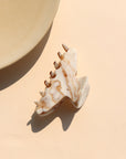 Marbled Ivory Hair Claw Clips