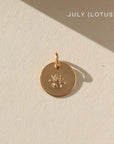 July birth flower charm in 14k gold fill