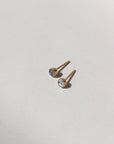 Labradorite Studs in 14k Gold