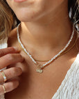 Lotus Pearl Toggle Necklace