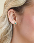 Arc Studs with Malachite