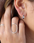 Model wearing Olivia Ring in Sterling silver