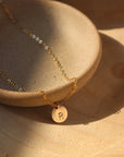 Small Monogram Disc Necklace (5/16")