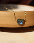 Labradorite Half Moon Necklace - Token Jewelry Designs - gemstone necklaces - minimal everyday jewelry