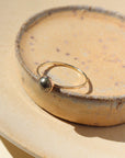 14K Gold fill Pyrite Ring