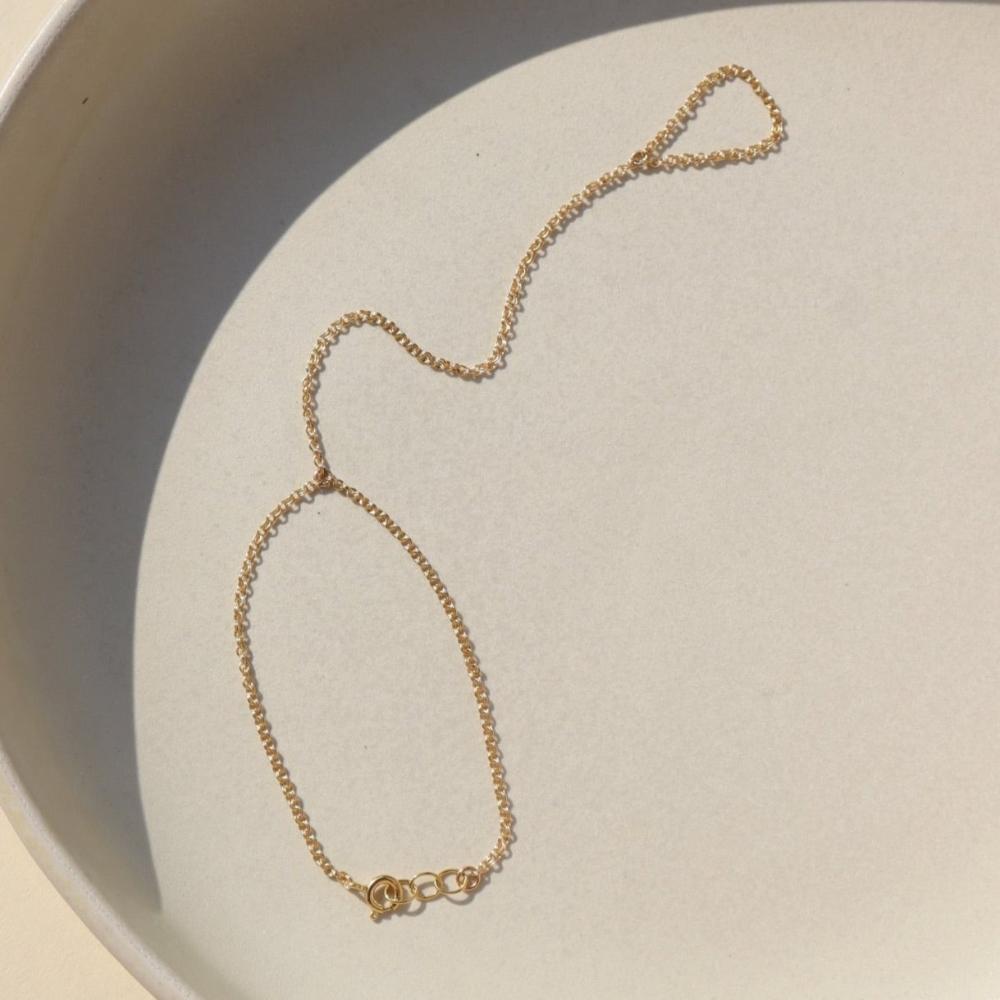 14k gold fill Gemini Hand Chain