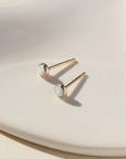 Petite opal studs