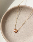 14k Gold fill Peach Zircon Necklace