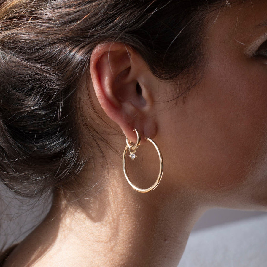 14k gold fill large classic hoop earrings for everyday