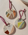Abstract Round Ornament by Curious Clay