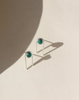 Arc Studs with Malachite