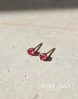 Token Jewelry - Birthstone studs - 14k gold filled earrings - sterling silver earrings - jewelry store near me - Eau Claire jewelry store - birthstone gem earrings - handmade jewelry