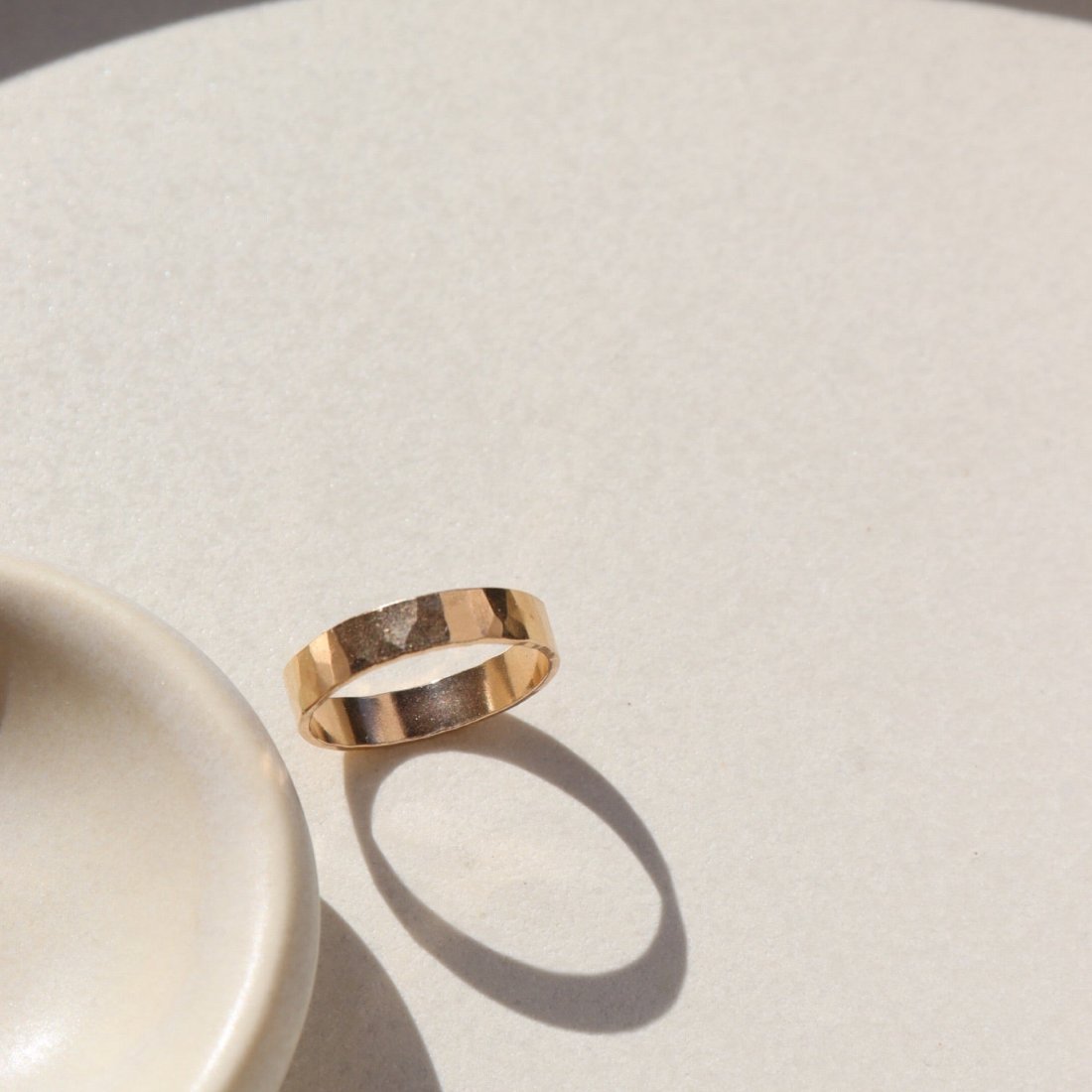 Cigar Band offers a bold look with its wide hammered band