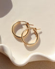 14k gold fill classic hoops 