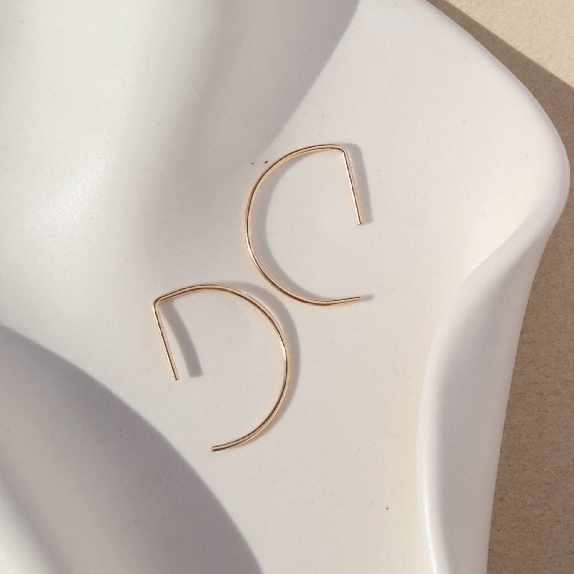 Curve Threaders in 14k gold fill 