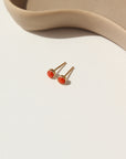 Coral Studs in 14k Gold