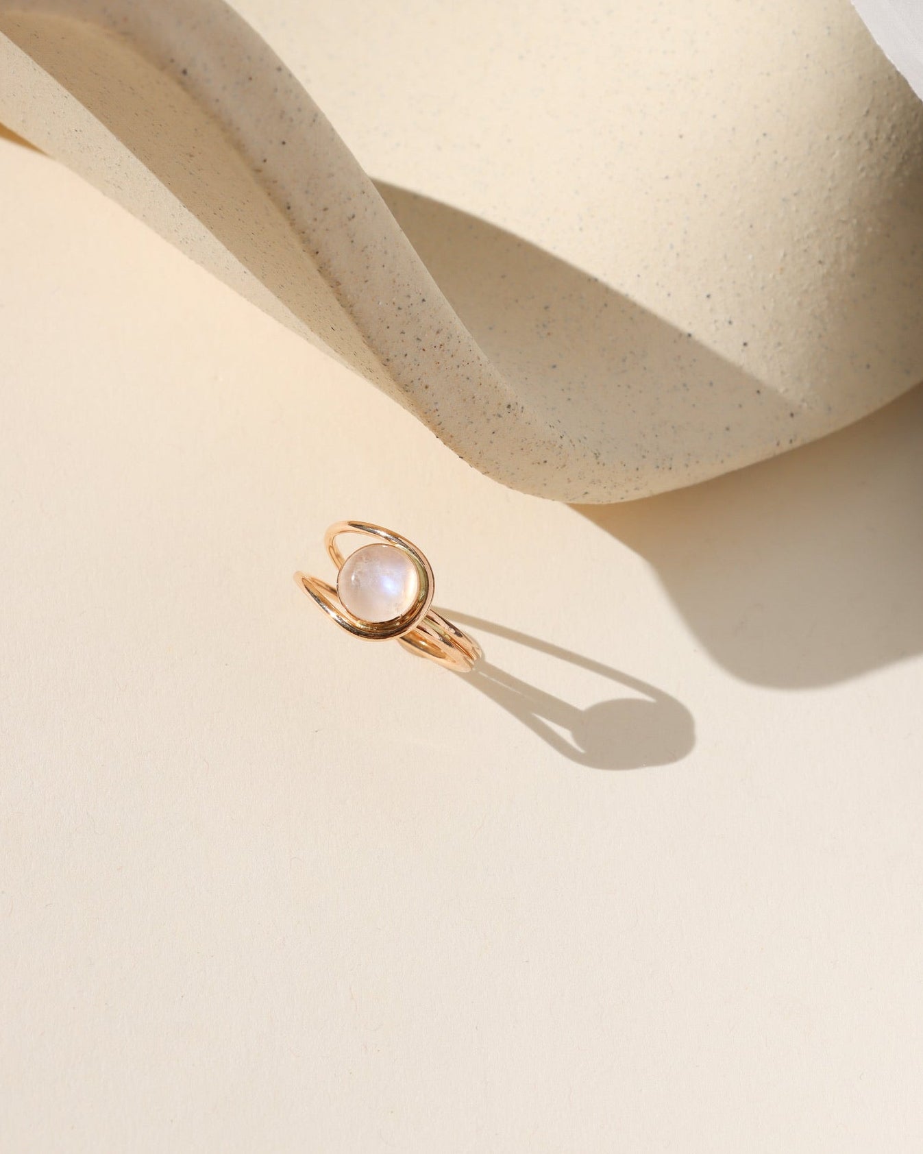 14k gold fill esme ring - moonstone 
