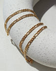 Gigi Anklet in 14k Gold Fill on a white dish