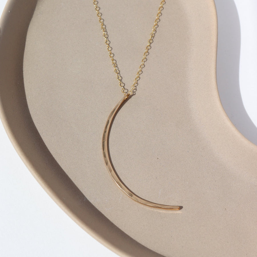 Crescent Moon Necklace - Token Jewelry - Eau Claire Jewelry Store - Local Jewelry - Jewelry Gift - Women's Fashion - Handmade jewelry - Sterling Silver Jewelry - Gold filled jewelry - Jewelry store near m