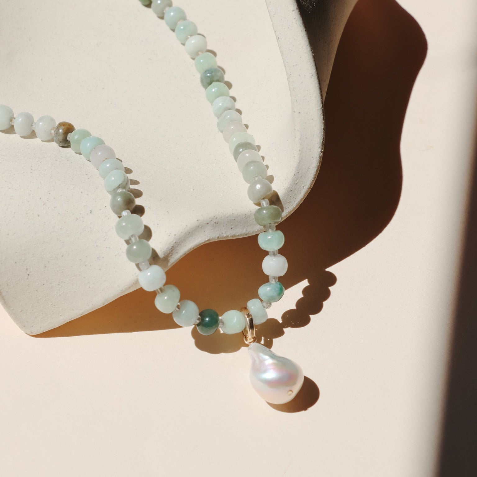 Baroque Pearl with Round Connector