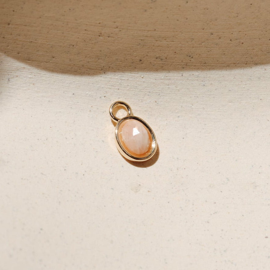 Oval Gemstone Charm