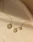 Small Monogram Coin Necklace (3/8")