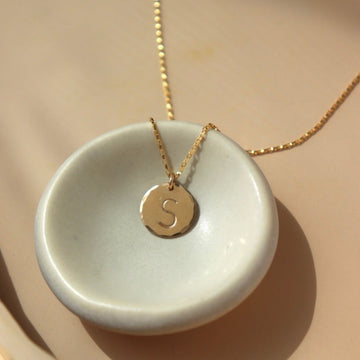 Initial Coin Necklace 1/2"