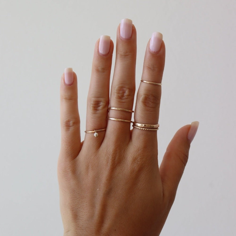 Model wearing Midi Stacking Ring