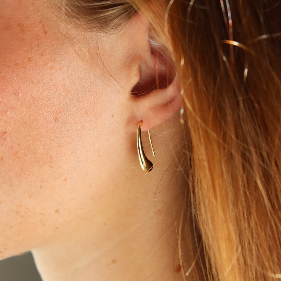 Golden Drop Earrings - Token Jewelry