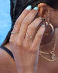 Model wearing 14k gold fill Tribeca Ring 