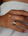 Model wearing 14k gold fill Luxe ring 