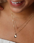 Peach Zircon Necklace