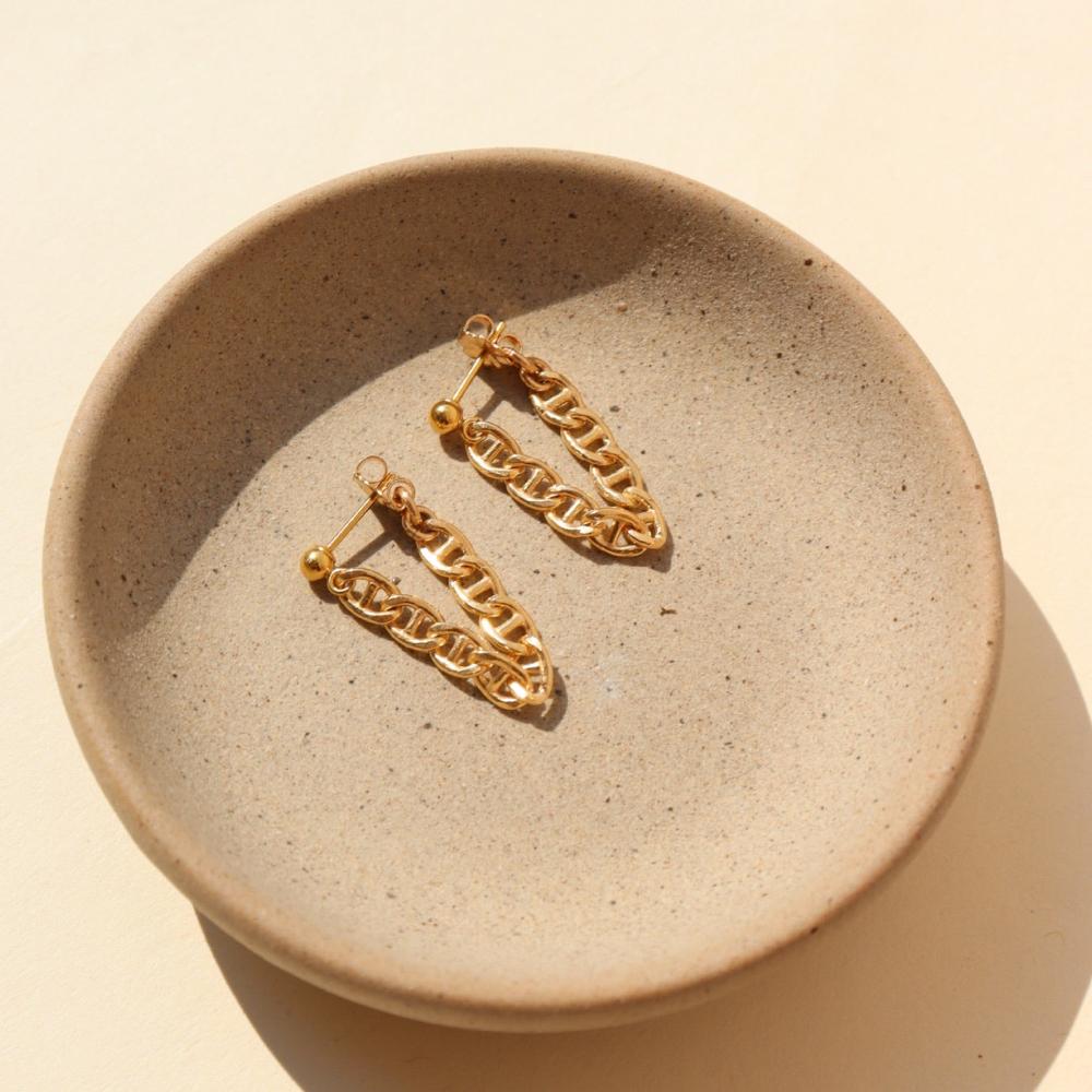 14k gold fill Marina Chain Studs