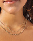 Model wearing 14k gold fill Clara chain