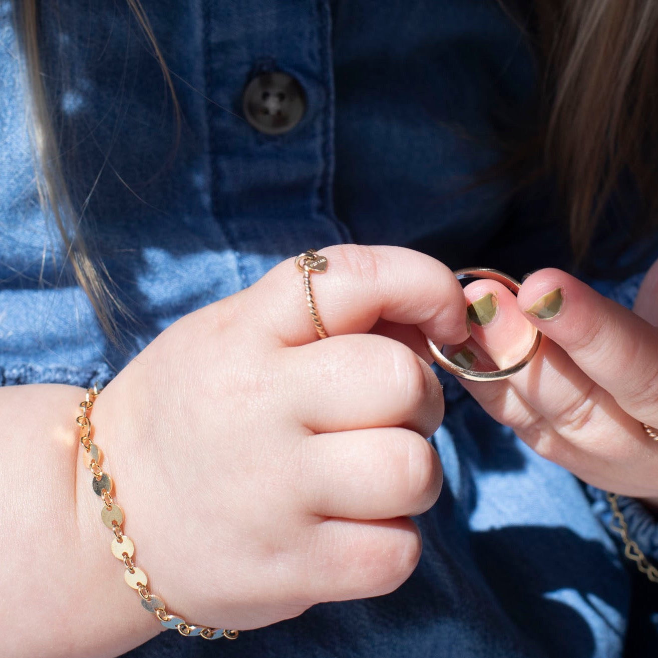 Model in Heart Charmed Children's ring 