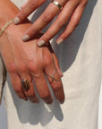 Model wearing 14k gold fill Isla Ring