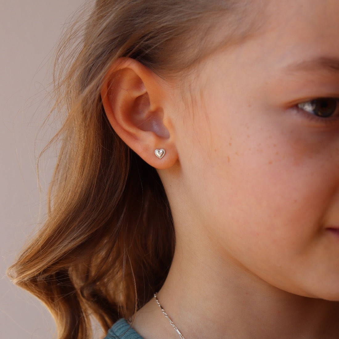 Model wearing Valentine Studs