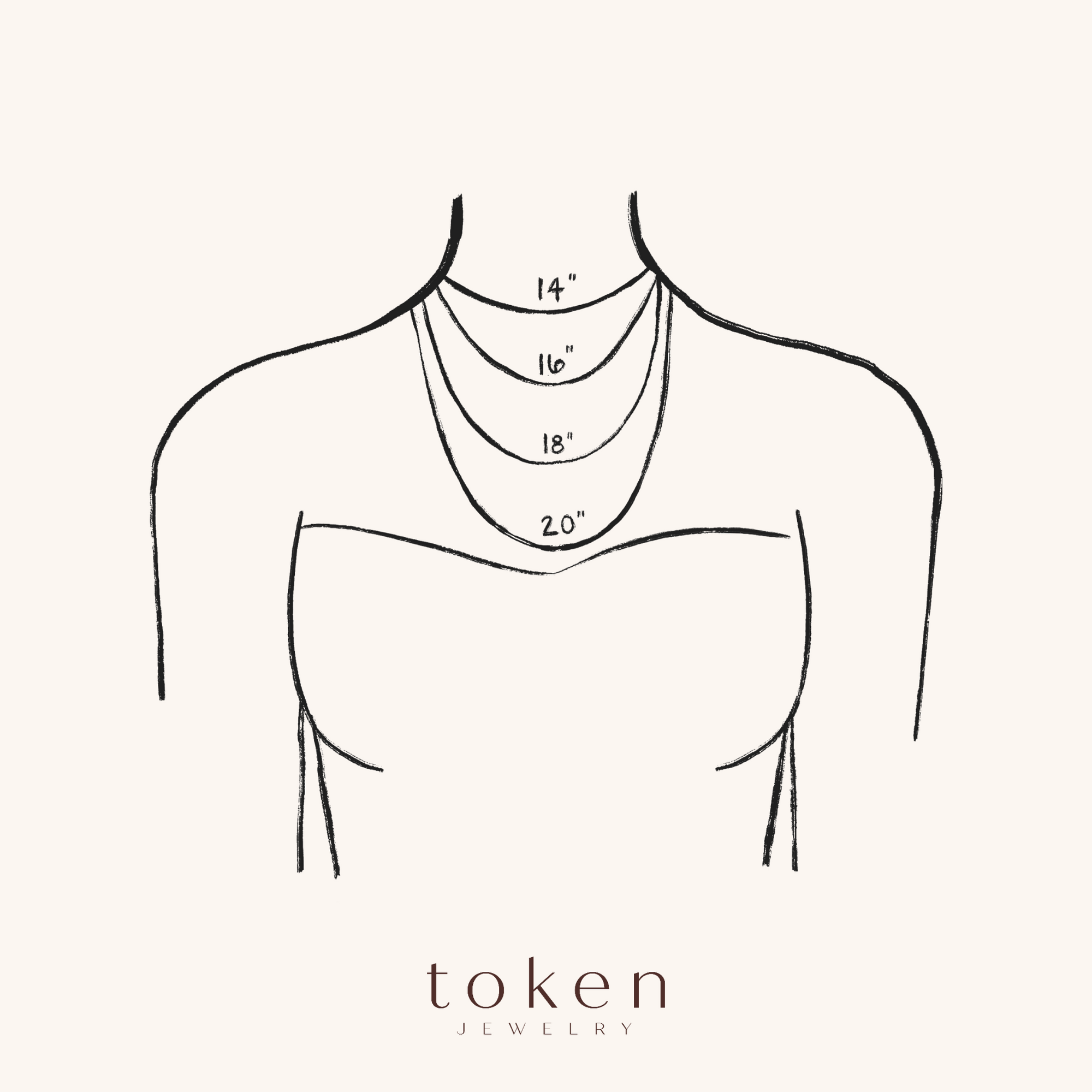 graphic showing different lengths of necklaces 