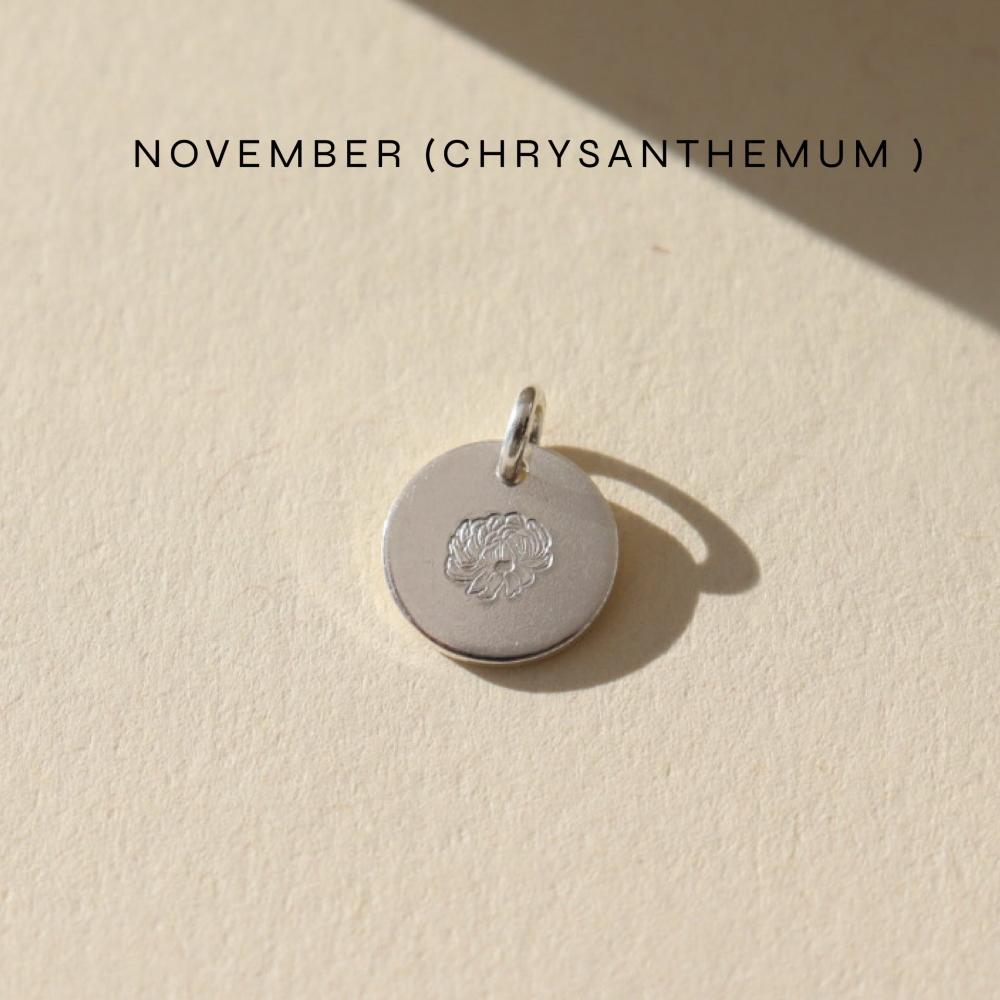 November birth flower charm in 14k gold fill