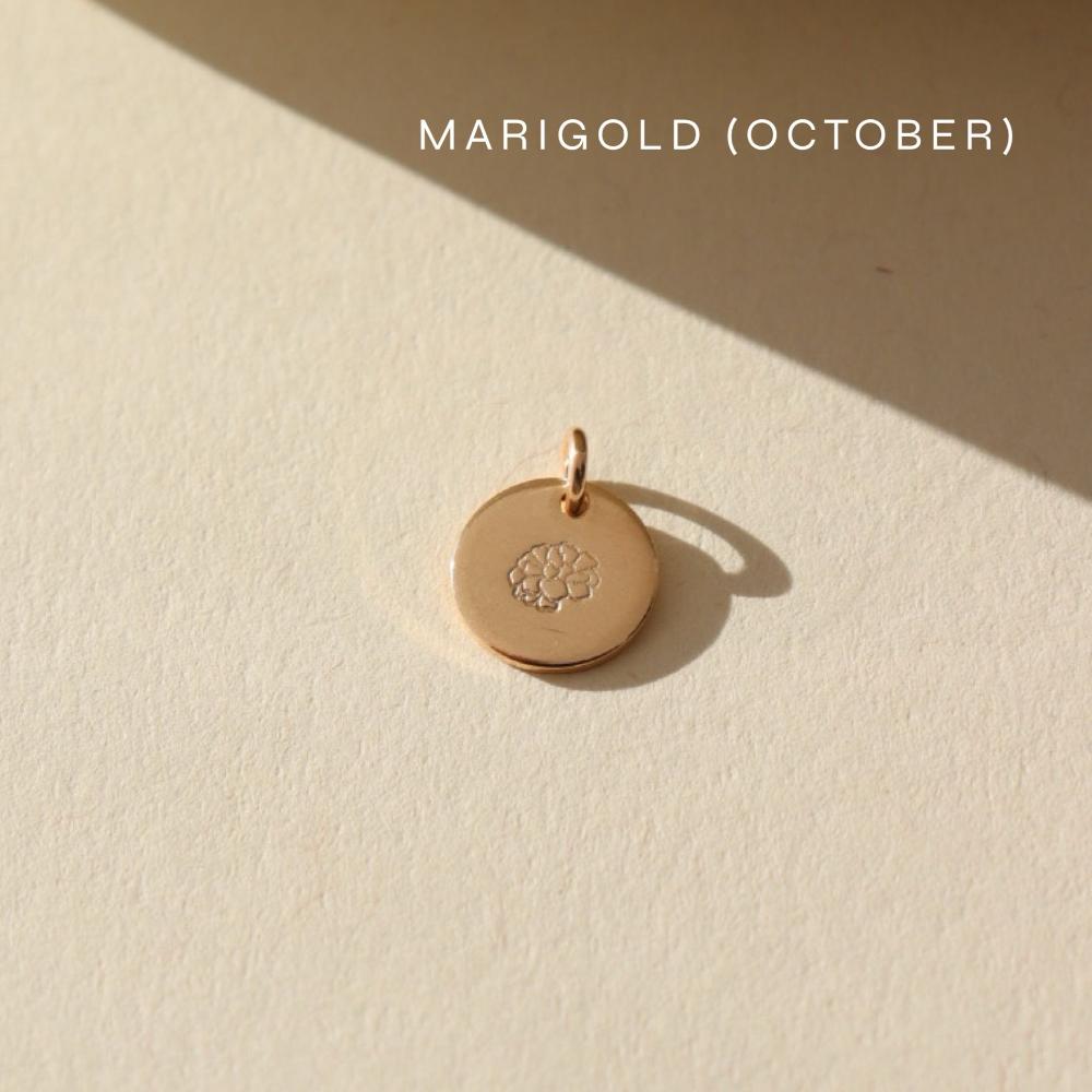 October birth flower charm in 14k gold fill