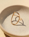 Olivia Ring - Token Jewelry - Oblong oval shape ring - 14k gold fill or sterling silver - locally handmade in our Eau Claire, WI studio