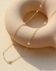 Pearl Halo Chain in 14k gold fill 