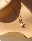 Mother of Pearl Heart Toggle Necklace